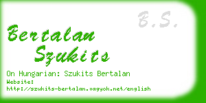 bertalan szukits business card